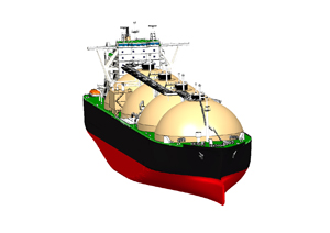 收到新开发的16.47万立方米液化天然气运输船的第一份订单＂width=