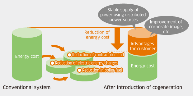 常规能源系统和热电联产系统经济的示例